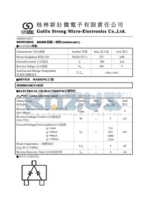 MMBD4148CC datasheet - SWITCHING DIODE