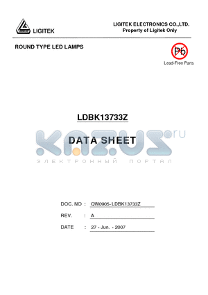 LDBK13733Z datasheet - ROUND TYPE LED LAMPS