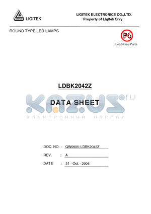 LDBK2042Z datasheet - ROUND TYPE LED LAMPS