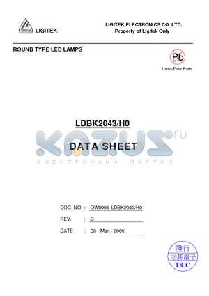 LDBK2043-H0 datasheet - ROUND TYPE LED LAMPS