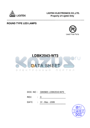 LDBK2043-W73 datasheet - ROUND TYPE LED LAMPS