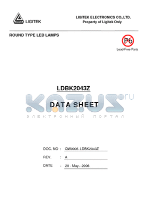 LDBK2043Z datasheet - ROUND TYPE LED LAMPS