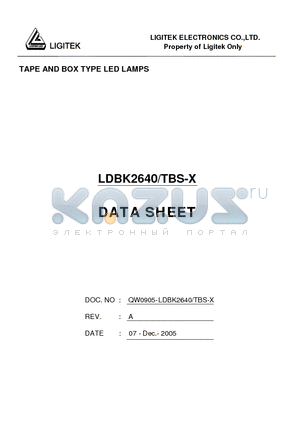 LDBK2640-TBS-X datasheet - TAPE AND BOX TYPE LED LAMPS