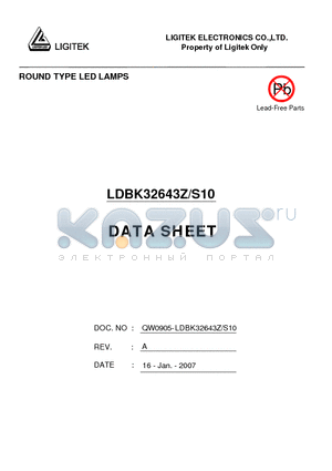 LDBK32643Z-S10 datasheet - ROUND TYPE LED LAMPS