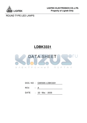 LDBK3331 datasheet - ROUND TYPE LED LAMPS