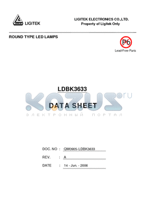 LDBK3633 datasheet - ROUND TYPE LED LAMPS