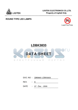LDBK3833 datasheet - ROUND TYPE LED LAMPS