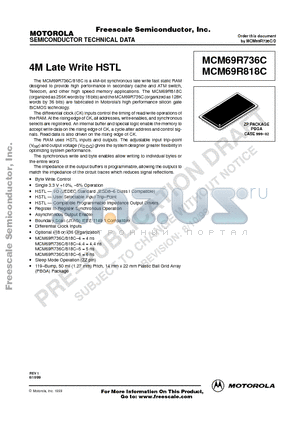 MCM69R736C datasheet - 4M Late Write HSTL