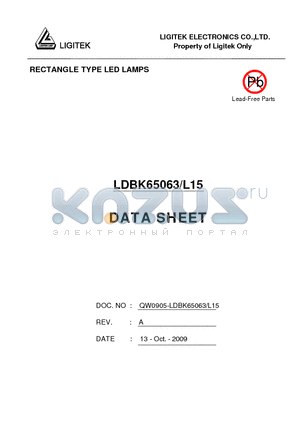 LDBK65063-L15 datasheet - RECTANGLE TYPE LED LAMPS