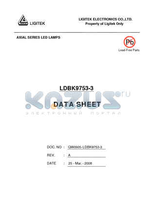 LDBK9753-3 datasheet - AXIAL SERIES LED LAMPS