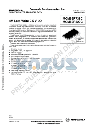 MCM69R820C datasheet - 4M Late Write 2.5 V I/O