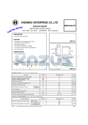 MMBD4448N1APT datasheet - SWITCHING DIODE ARRAY