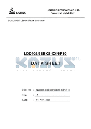 LDD405-6SBKS-XXN-P10 datasheet - DUAL DIGIT LED DISPLAY (0.40 Inch)