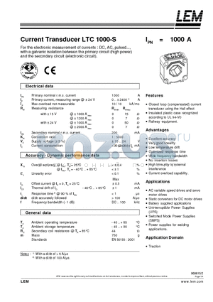 LTC1000-S datasheet - Current Transducer