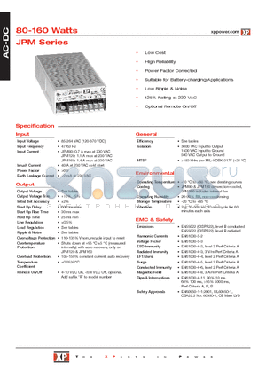 JPM80PS13 datasheet - DC-DC Power Supplies