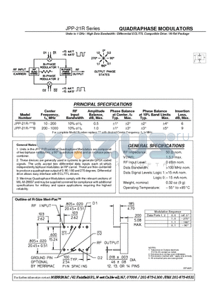 JPP-21R-200B datasheet - QUADRAPHASE MODULATORS