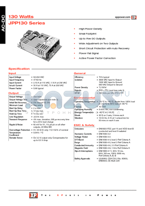 JPP130PD03 datasheet - DC-DC Power Supplies