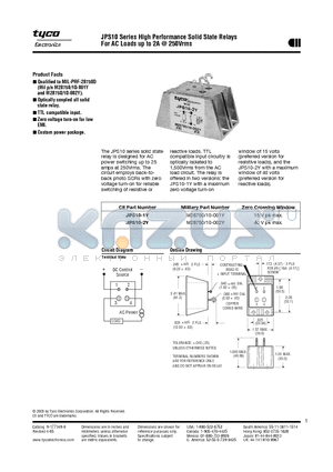 JPS10-2Y datasheet - JPS10 Series High Performance Solid State Relays