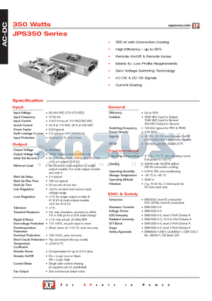 JPS350PS24C datasheet - AC-DC Power Supplies