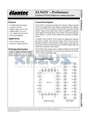 EL5825C datasheet - 8-Channel TFT-LCD Reference Voltage Generator