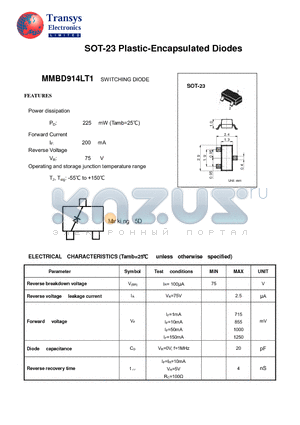 MMBD914LT1 datasheet - Plastic-Encapsulated Diodes