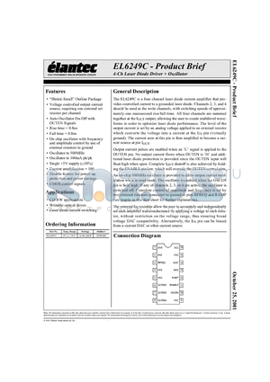 EL6249CU datasheet - 4-Ch Laser Diode Driver  Oscillator