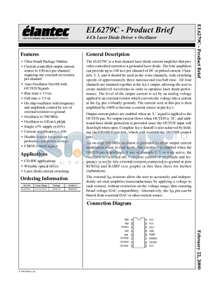 EL6279C datasheet - 4-Ch Laser Diode Driver  Oscillator