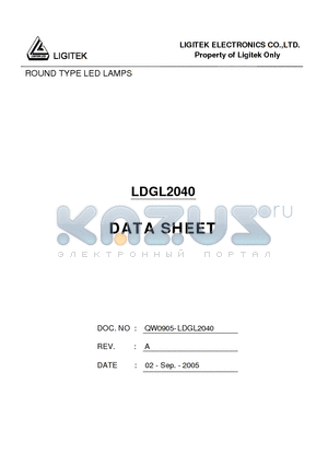 LDGL2040 datasheet - ROUND TYPE LED LAMPS