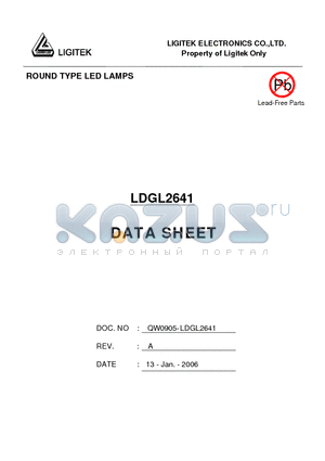 LDGL2641 datasheet - ROUND TYPE LED LAMPS