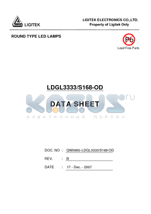 LDGL3333-S168-OD datasheet - ROUND TYPE LED LAMPS