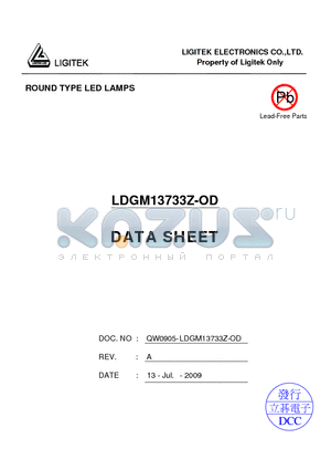 LDGM13733Z-OD datasheet - ROUND TYPE LED LAMPS