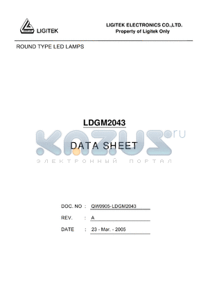 LDGM2043 datasheet - ROUND TYPE LED LAMPS