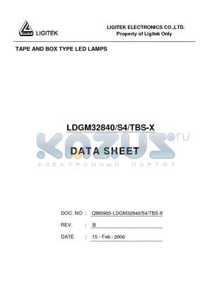 LDGM32840-S4-TBS-X datasheet - TAPE AND BOX TYPE LED LAMPS