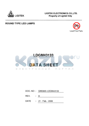 LDGM43133 datasheet - ROUND TYPE LED LAMPS