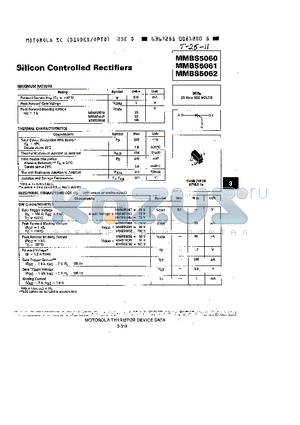 MMBS5061 datasheet - SILICON CONTROLLED RECTIFIERS