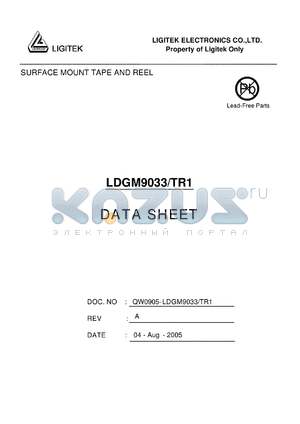 LDGM9033-TR1 datasheet - SURFACE MOUNT TAPE AND REEL