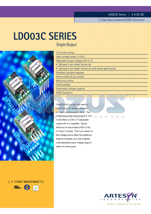 LDO03C-005W05-VJ datasheet - Single Output C Class Non-Isolated DC/DC Converter
