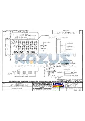 LDP-2R2608RD-50 datasheet - CUSTOM LED DISPLAY