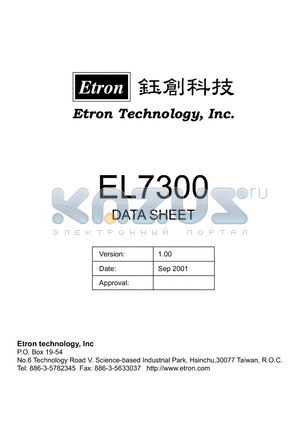 EL7300Q-110 datasheet - highly integrated single chip solution for the Flat Panel Display applications