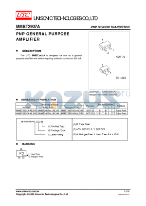 MMBT2907A datasheet - PNP GENERAL PURPOSE AMPLIFIER