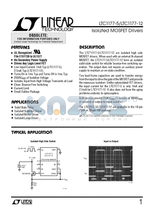 LTC1177-5_02 datasheet - Isolated MOSFET Drivers