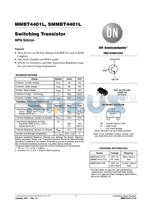 MMBT4401LT1G datasheet - Switching Transistor