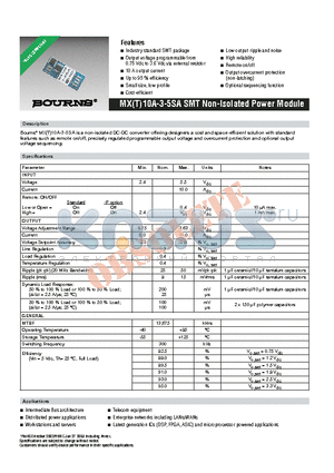 MX10A-3-5SA datasheet - SMT Non-Isolated Power Module