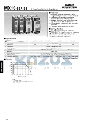 MX13150 datasheet - 3 Phase Noise filter for FA Servo System