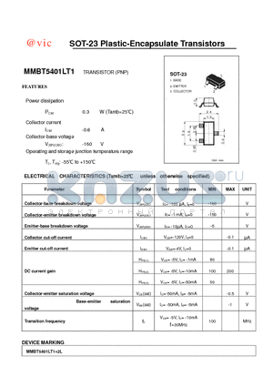 MMBT5401LT1 datasheet - SOT-23 Plastic-Encapsulate Transistors
