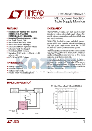 LTC1326-2.5 datasheet - Micropower Precision Triple Supply Monitors