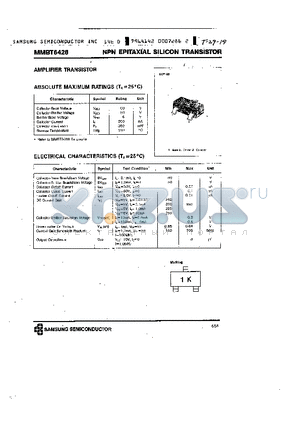 MMBT6428 datasheet - NPN (AMPLIFIER TRANSISTOR)