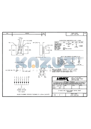 LDS-C812RI datasheet - .8inch SINGLE DIGIT, SEVEN SEGMENT DISPLAY, GREEN GRAY/WHITE