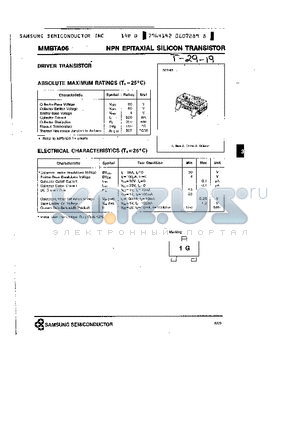 MMBTA06 datasheet - NPN (DRIVER TRANSISTOR)
