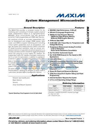 MAX31782_12 datasheet - System Management Microcontroller
